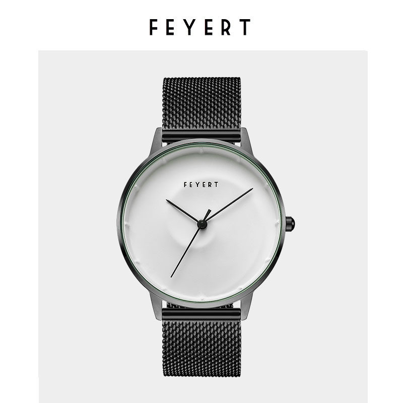 FEYERT小众轻奢表男女士手表女款钢带学生简约男表品牌高级手表男