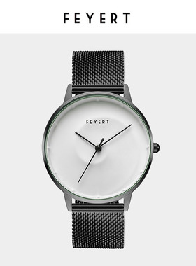 FEYERT小众轻奢表男女士手表女款钢带学生简约男表品牌高级手表男