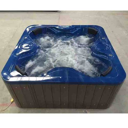 Jacuzzi 4 person蓝色亚克力4人按摩池子出厂恒温加热水疗别墅