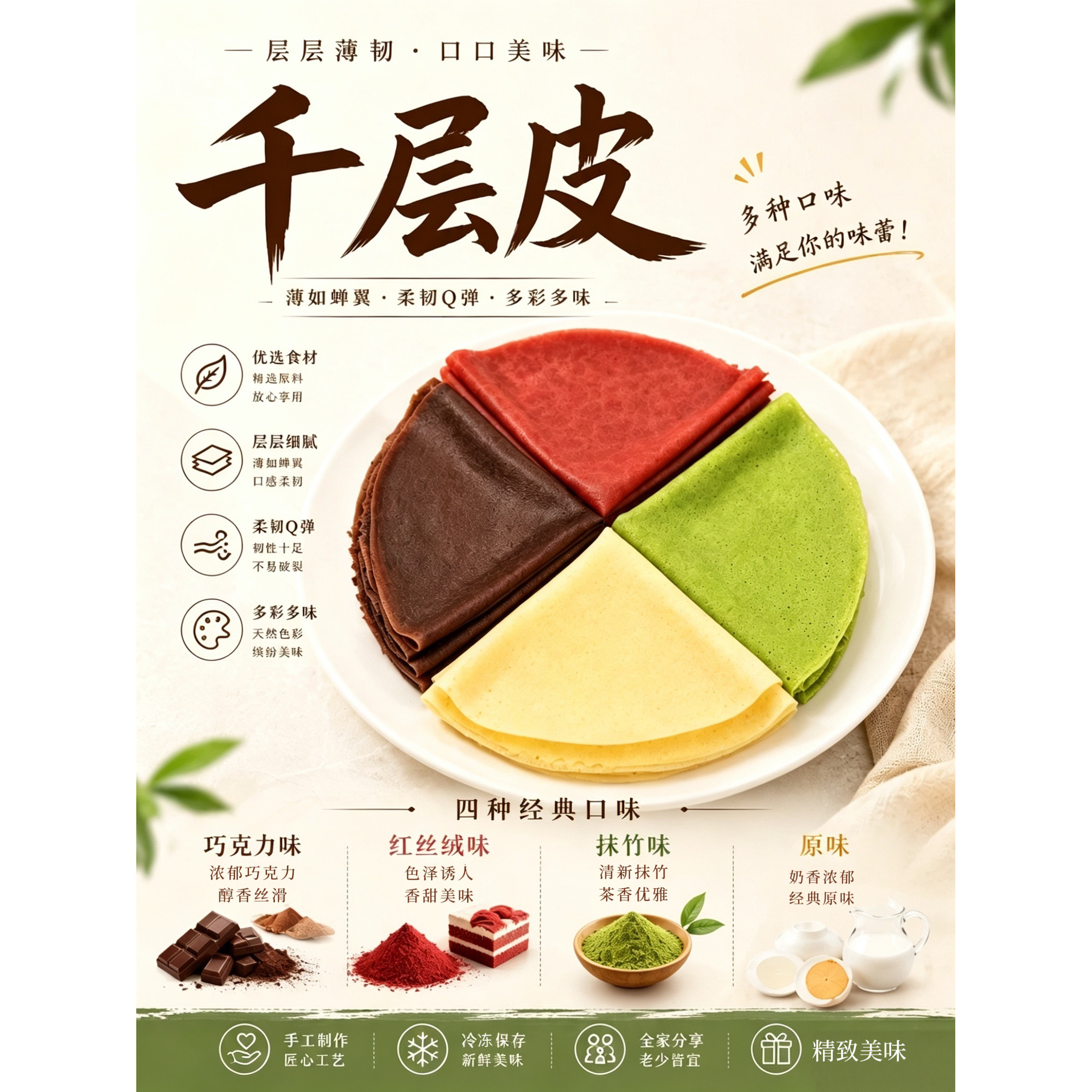 【甜沫儿】千层皮门店自用手作原烘焙馅料