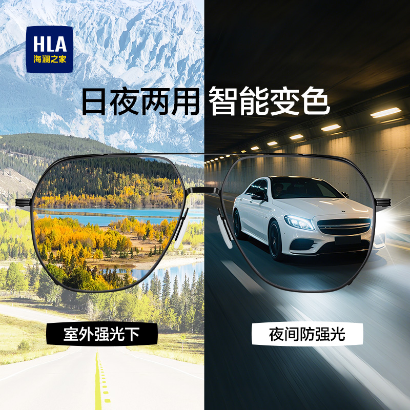 海澜之家日夜两用墨镜男款开车专用变色夜视镜驾驶防强光太阳眼镜