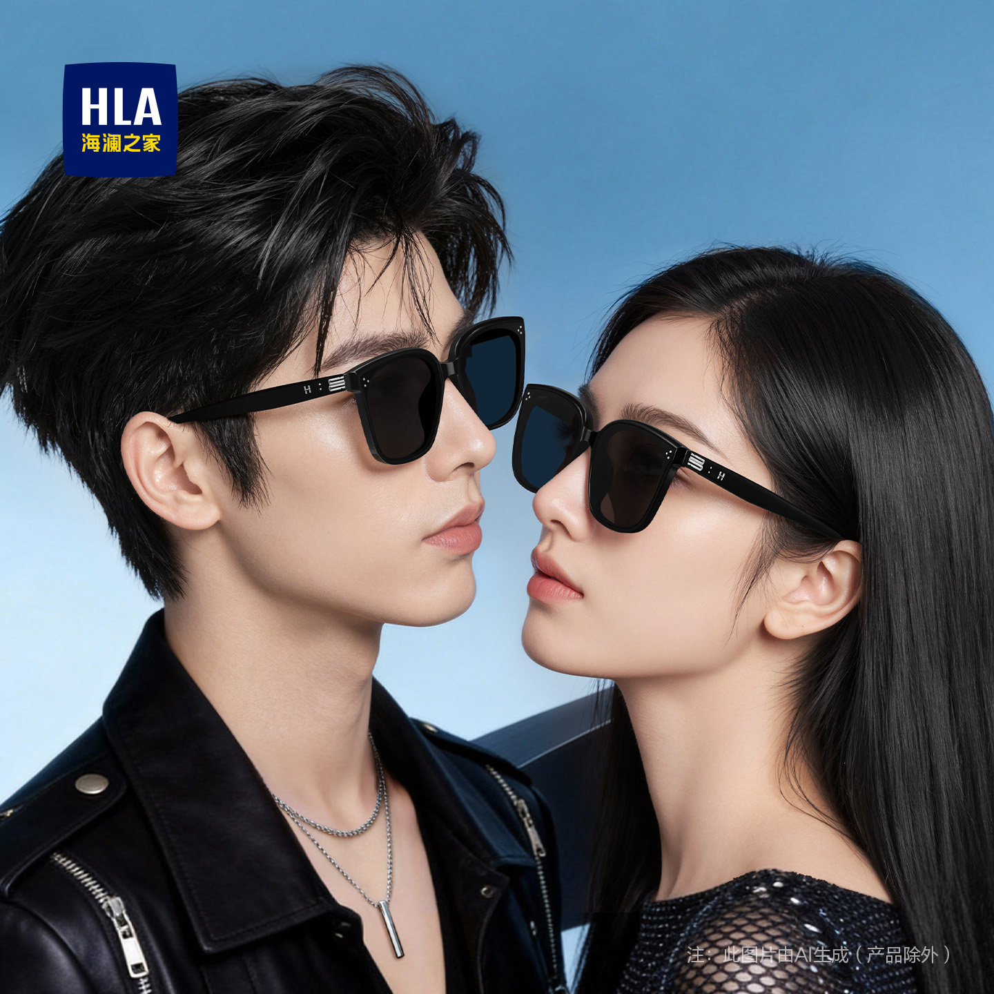 海澜之家大框墨镜男女同款偏光太阳镜防晒高级感防紫外线潮酷百搭