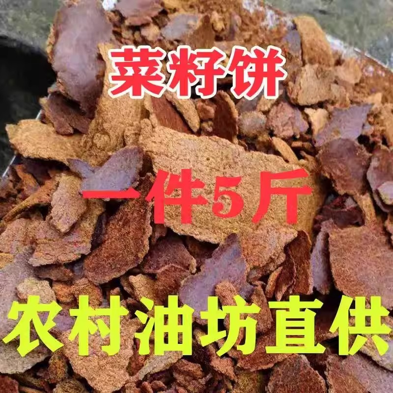 菜籽饼肥料钓鱼打窝农家现榨菜籽油枯饼有机肥营养土粉块种菜种花