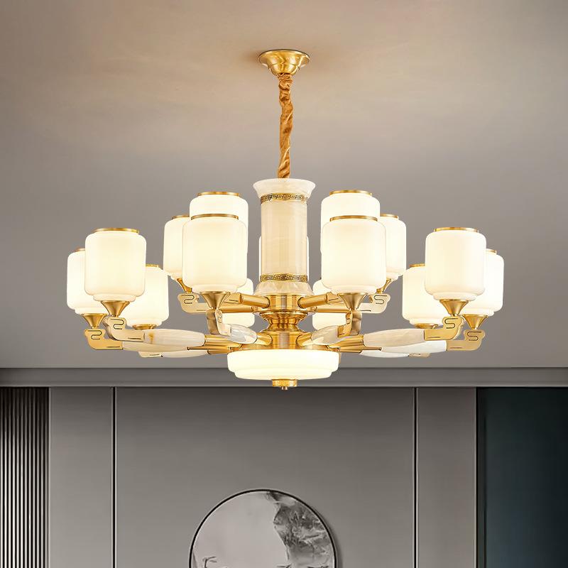 新中式客厅枝形吊灯现代简约中国风大气别墅酒店卧室书房全屋灯具