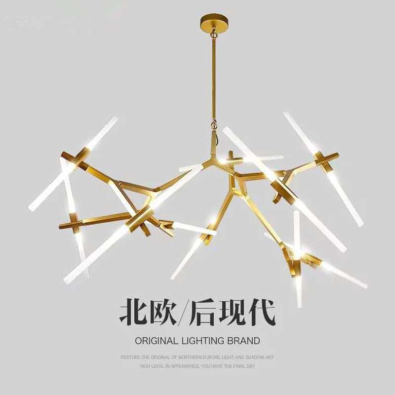 后现代北欧人字树杈吊灯创意个性客厅餐厅卧室led简约设计师吊灯