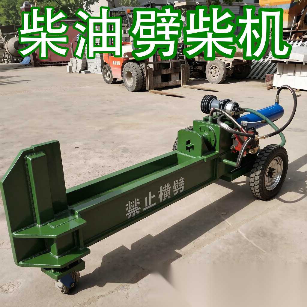 直销液压卧式劈木机看视频买十字刀电动液压劈柴机家用破柴机