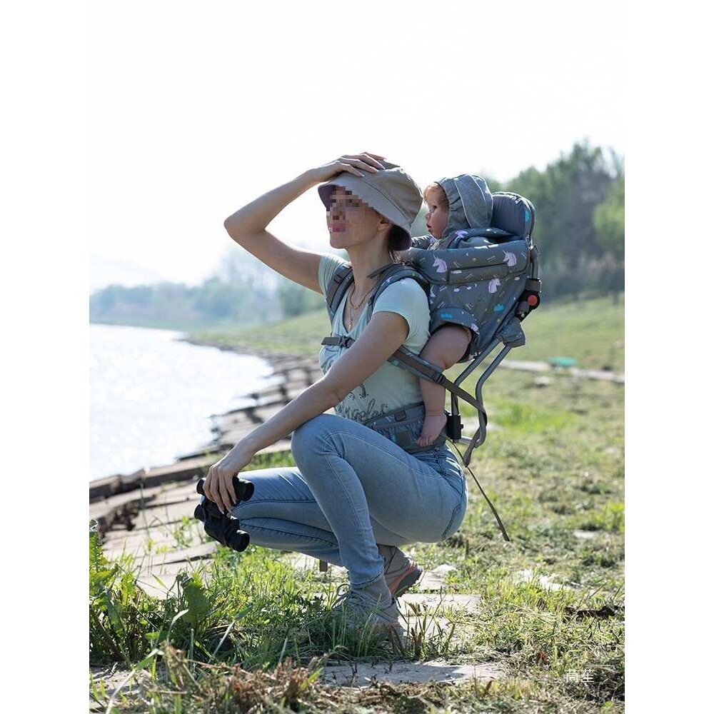 []儿童婴儿背架腰凳小月龄背娃登山宝宝背带外出后背式