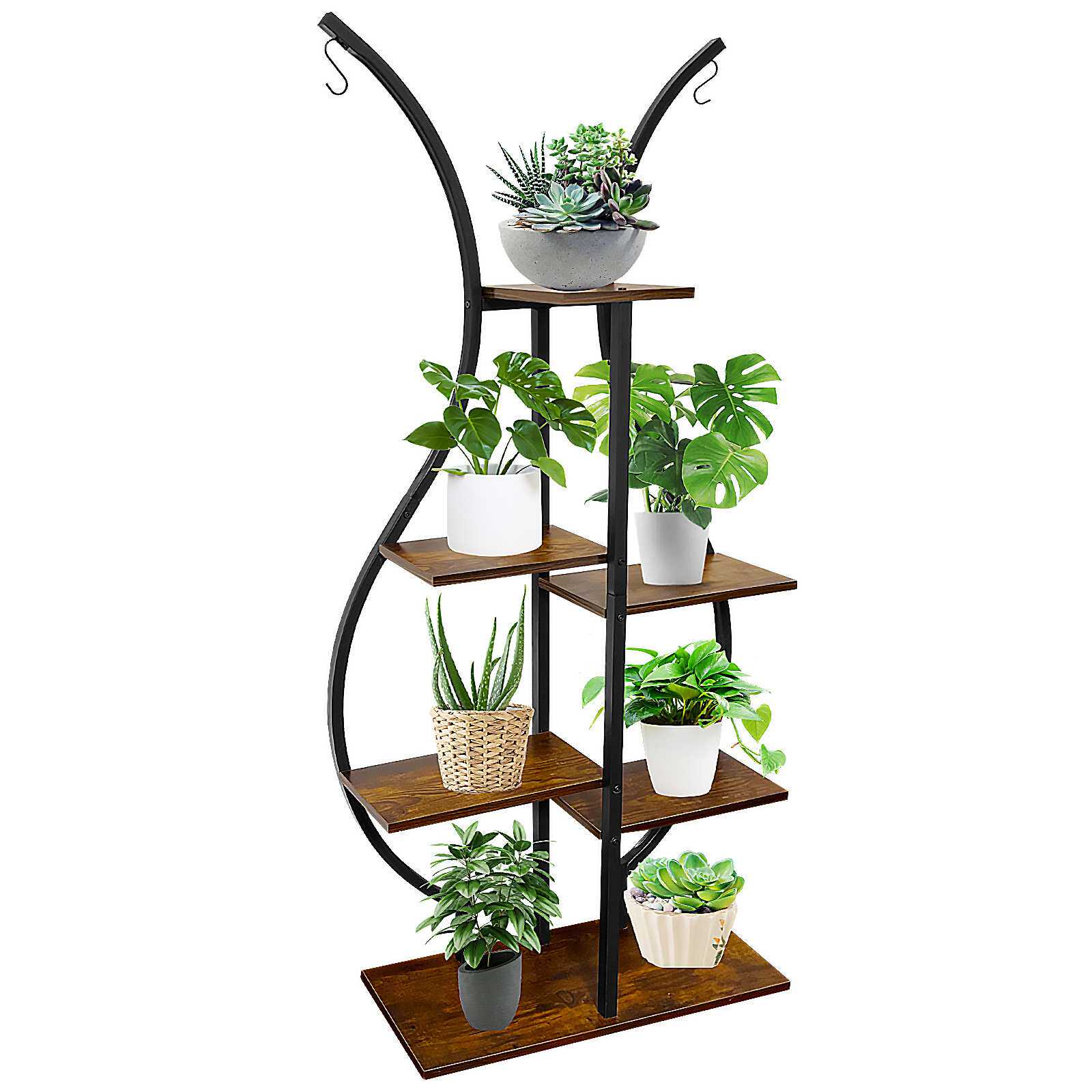 花瓶型铁艺创意花架室内展示架阳台可悬挂绿植架室内多用途植物架
