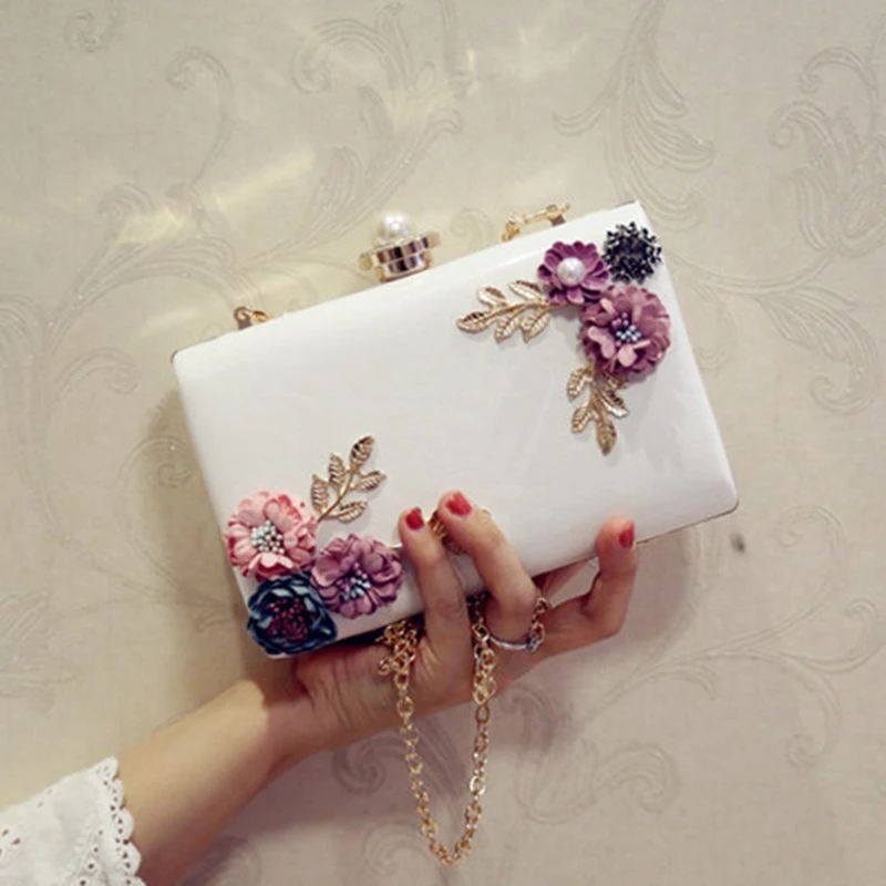 Fashion Women Leather Evening Bag Dinner Party Lady Wedding