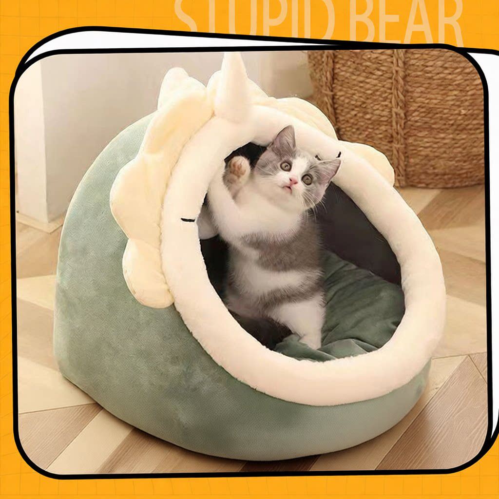 新款四季窝猫吉吉猫窝猫屋狗窝夏季猫别墅半封闭式猫窝供应