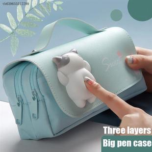 Cat Box Case Big Pencil Portable Cute Decompression