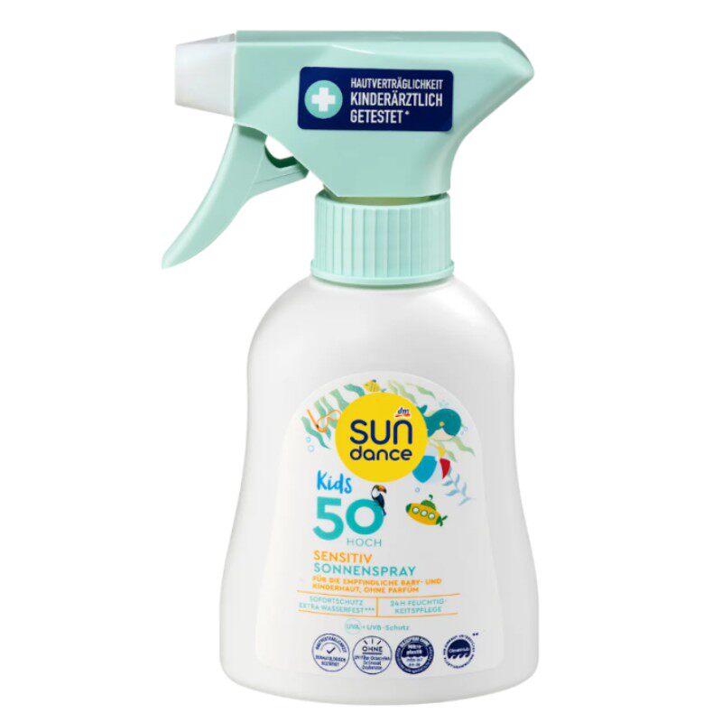DM 德国 sundance 太阳舞儿童成人防敏防晒霜带按压头200ml