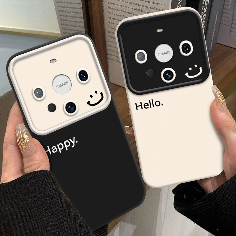 小众简约黑白笑脸适用华为MATE60PRO手机壳mate80情侣新款mate70全包华为mate30Epro防摔保护套mate50Pro外壳