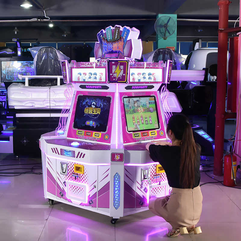 儿童乐园拍拍乐套牛机四人投币亲子游戏机电玩城娱乐设备工厂定制