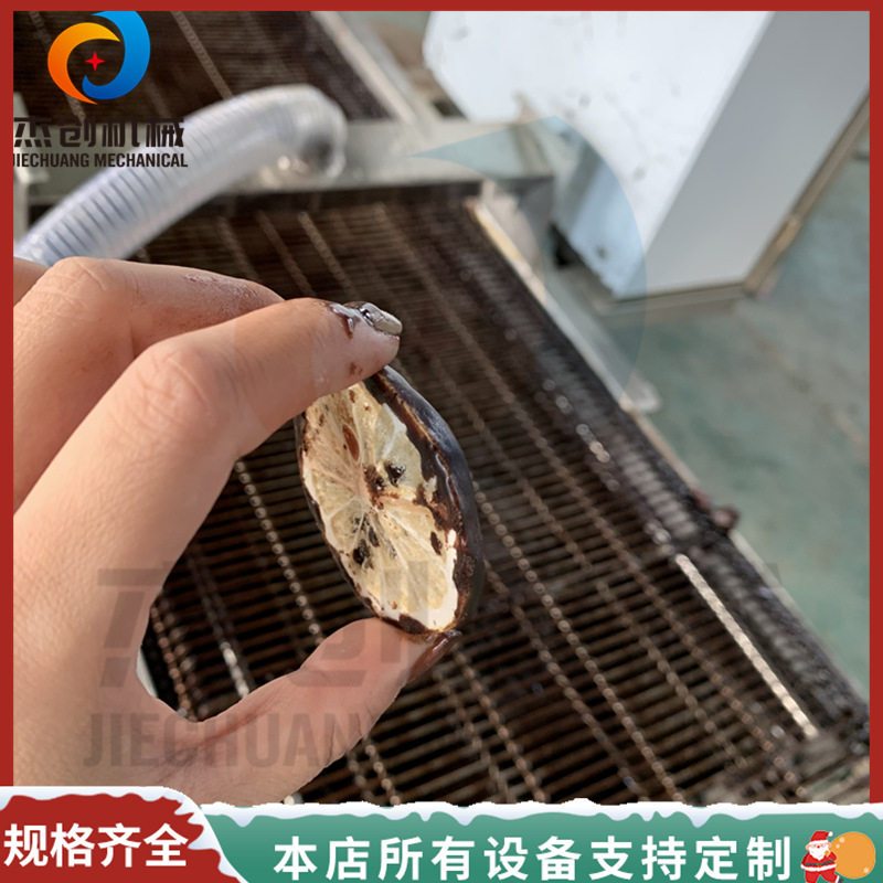 杰创小型巧克力酱淋浆机 带巧克力保温系统的柑橘片裹巧克力设备