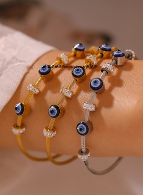 滴油evileye恶魔之眼吸铁石手镯