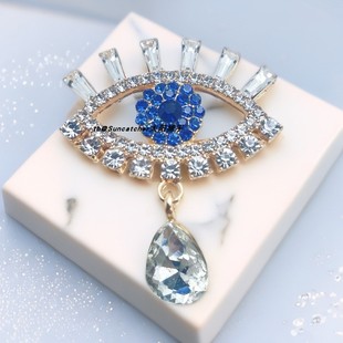 饰品 土耳其蓝眼睛胸针 恶魔之眼装 Eye 复古眼睛胸针 Evil