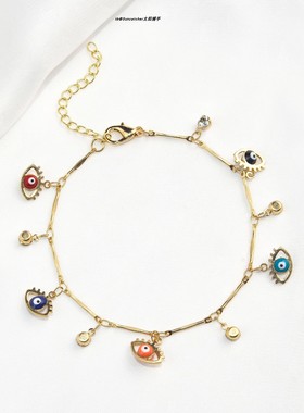 滴油evileye恶魔之眼珍珠手链