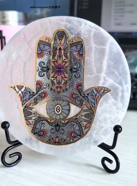 Hamsa石膏法蒂玛之手摆件