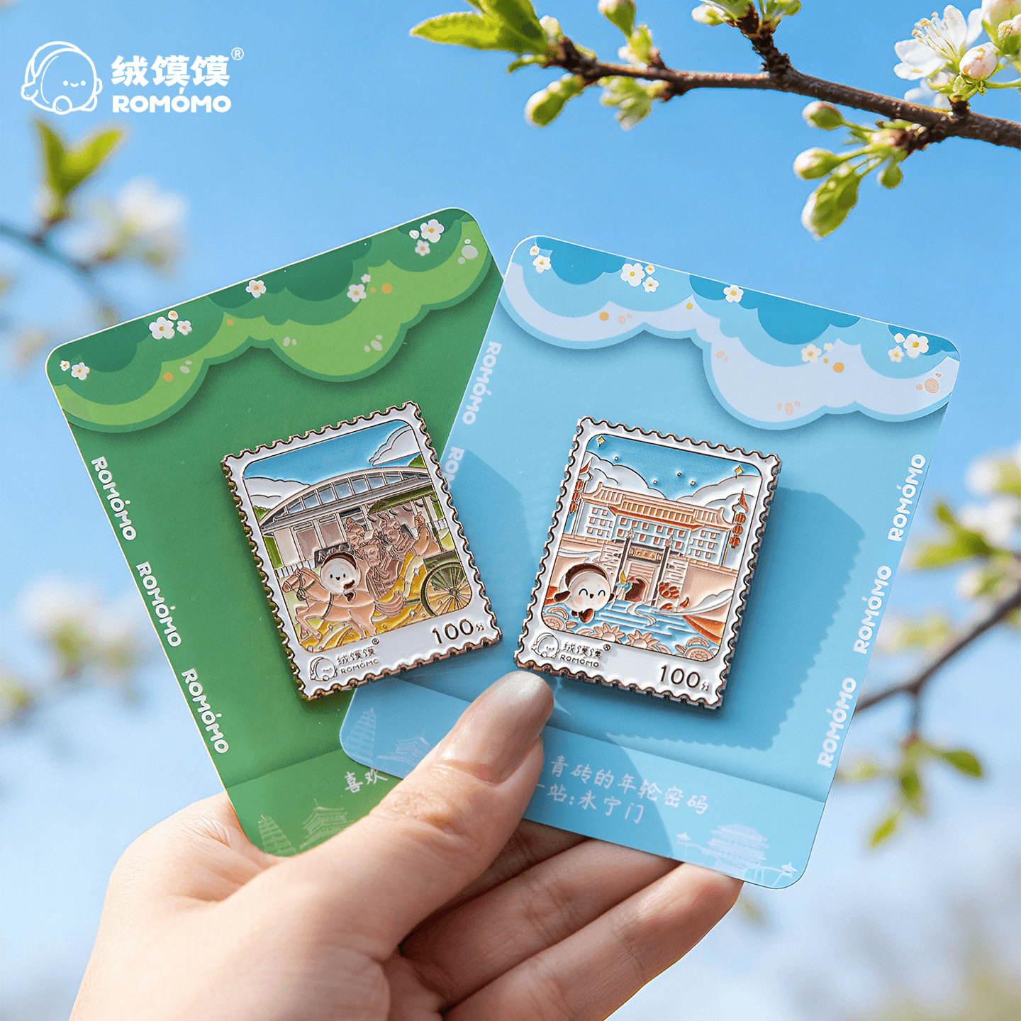 绒馍馍西安文创永宁门兵马俑磁吸金属徽章冰箱贴特色旅游纪念品图片