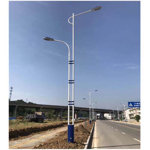广东LED双杆路灯厂家市政工程12米8米双联杆路灯价格梅桦灯饰