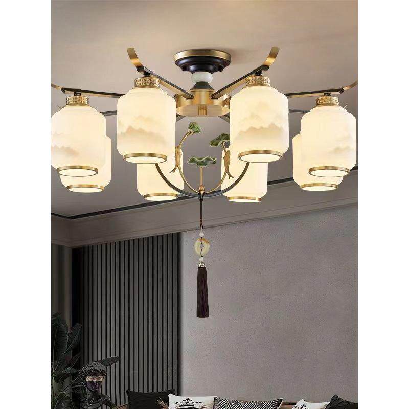 新中式吊灯客厅灯中国风大气古典复式楼别墅大厅卧室餐厅灯具