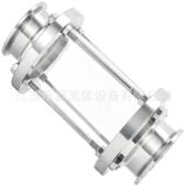 64φ91快装 视镜卫生级S304不锈钢卡箍式 视盅316L直通管道带保护罩