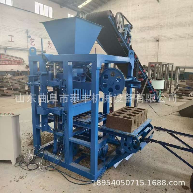 4-35型水泥制砖机免烧制砖机小型水泥垫块机半自动空芯砌块制砖机