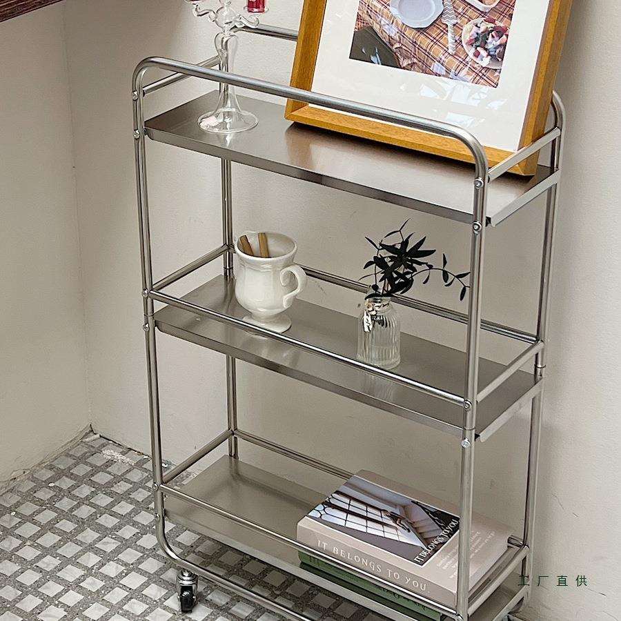 置物架落地多层可移动家用厨房浴室夹缝小推车多功能储物收纳架