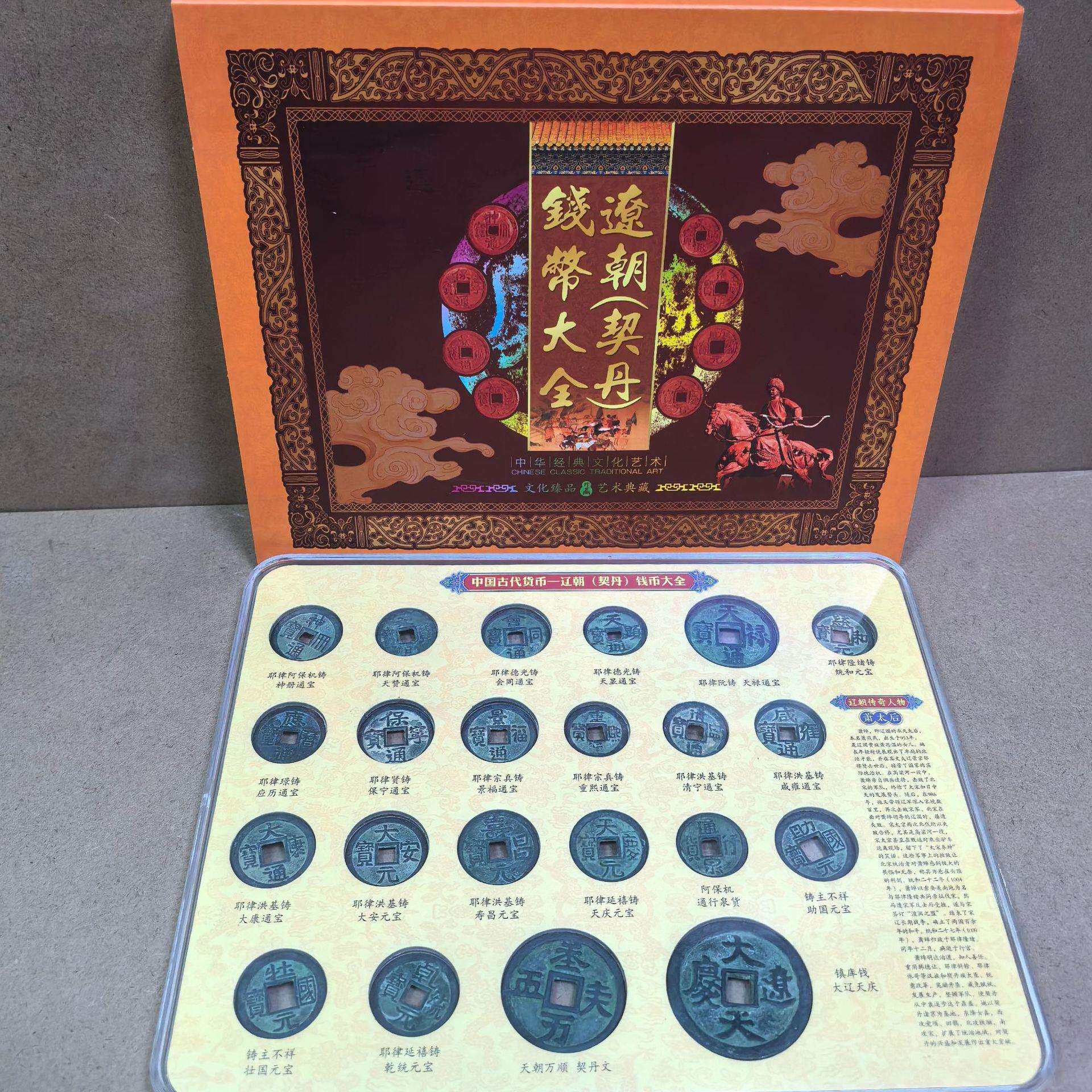 仿古钱币绿绣辽朝钱币大全珍品收藏铜钱大全套钱币册收藏