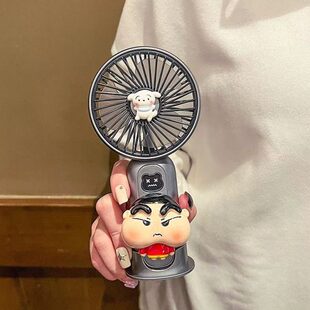 可爱寝室静音桌面手持酷凯蒂猫电风扇熊蜡笔小新持久学生酷大风力