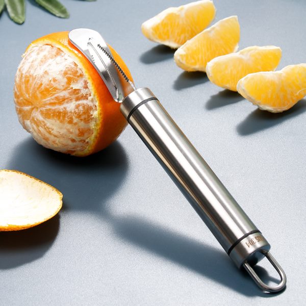 器橙子皮剥不锈钢304剥剥器食品级剥橙皮神器脐橙开工具橙子工具