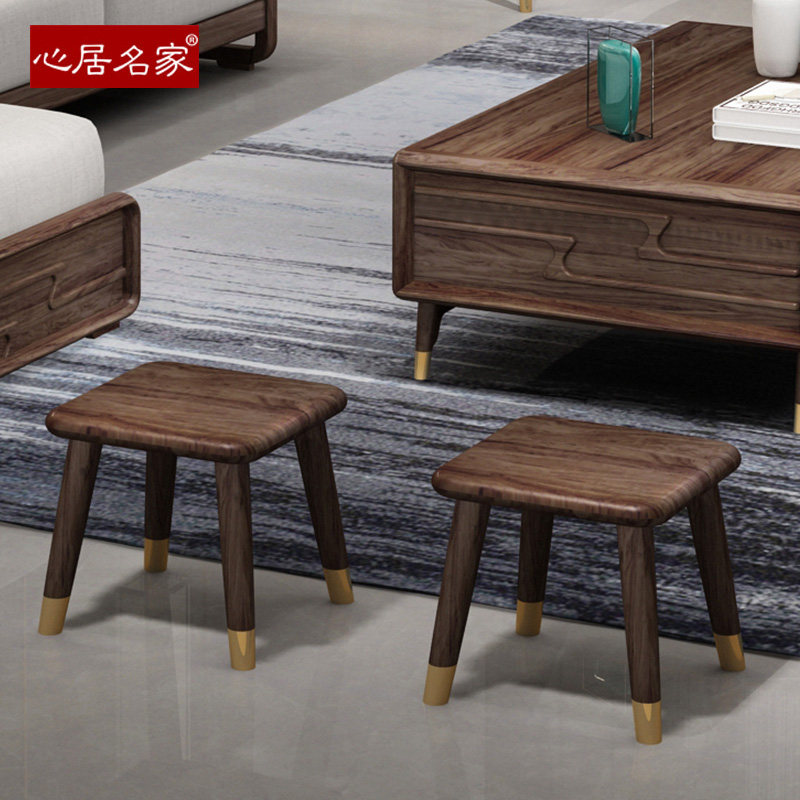 心居名家乌金木实木圆凳子茶凳妆凳新中式梳妆凳餐凳