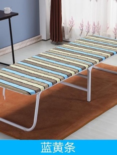 品钢丝床单人折叠折叠床单双人床结实耐用钢丝床两折床加固铁艺新