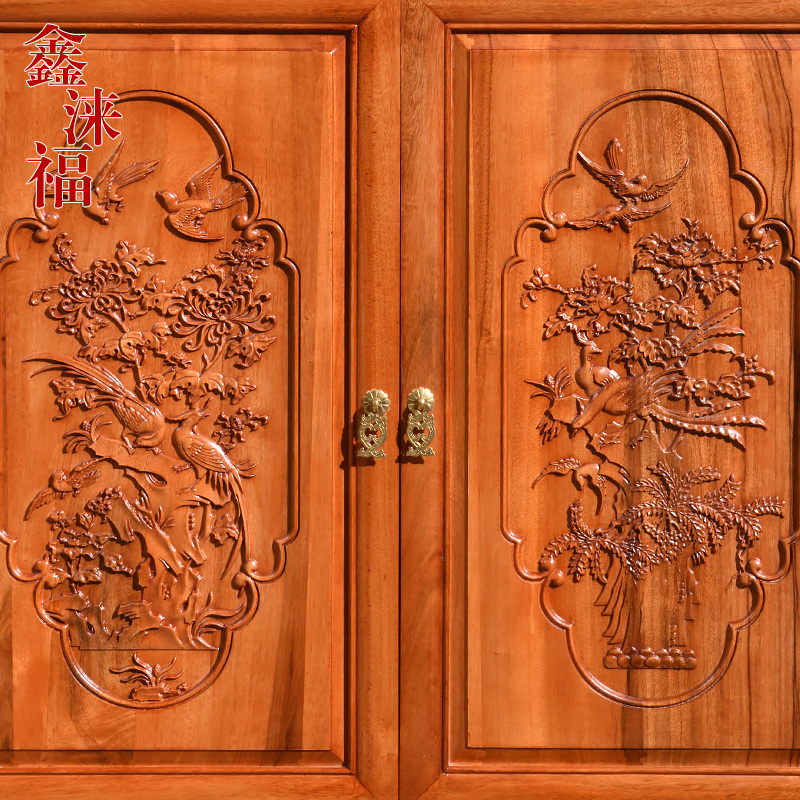 卧室香樟木实木五斗柜中式储物柜五斗橱实木抽屉柜樟木家具顶箱柜