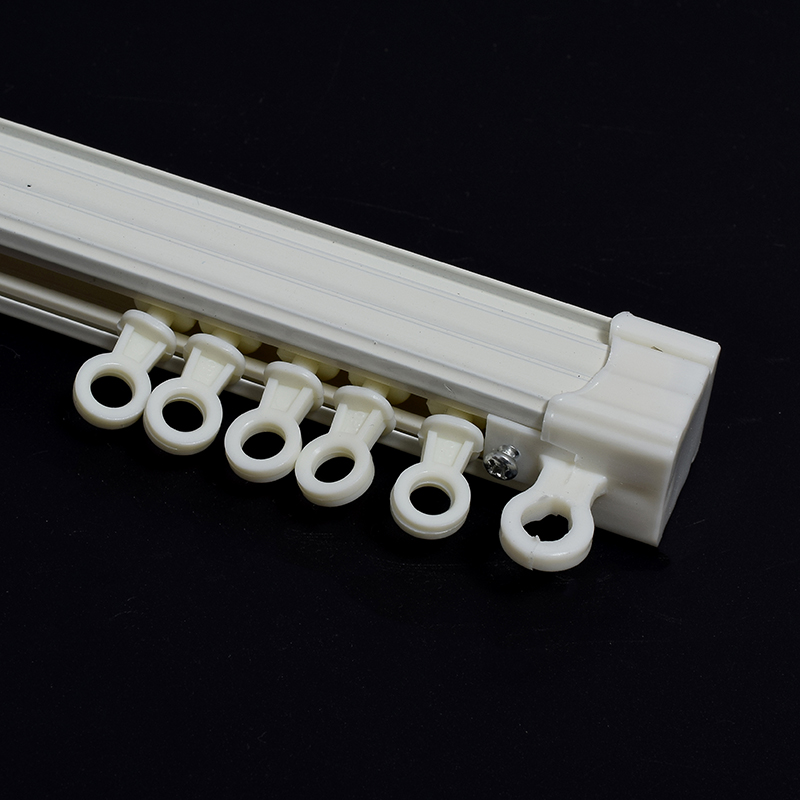 窗帘轨道顶装暗装直轨暗轨配件滑轮简约滑道滑轨弯曲侧装单轨双轨