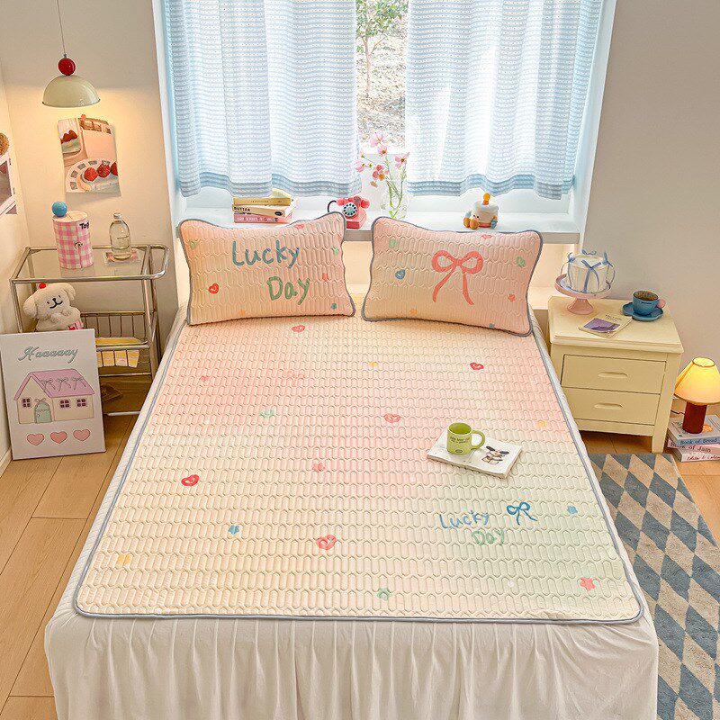 A类母婴级乳胶凉席三件套夏季空调冰丝可水洗单人软席凉席子