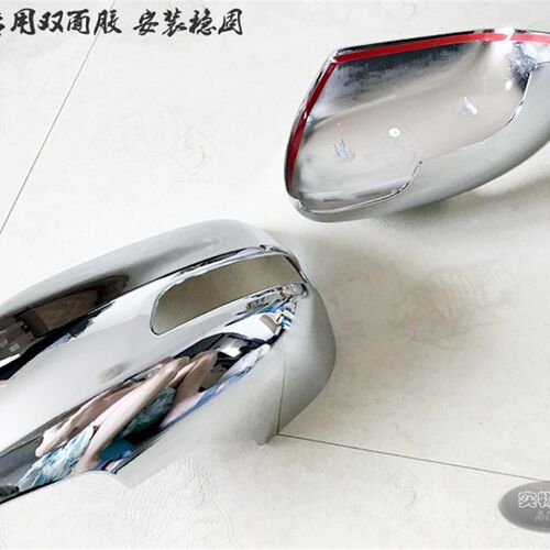 霸道后视镜盖10-18款新普拉多专用倒车反光镜罩 电镀铬.贴改装亮