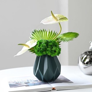 北欧室内客厅仿h真假花摆设玫瑰摆件餐桌样板间装 饰塑料干花绢花