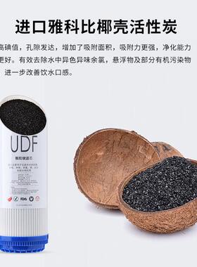 净水器滤12889芯10寸UD椰壳颗粒活性炭20寸用F配件滤过滤通器芯纯