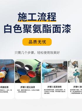 QHF金装漆碳漆白色户属外工业聚氨酯防腐防锈漆红色氟手涂镀铬桶