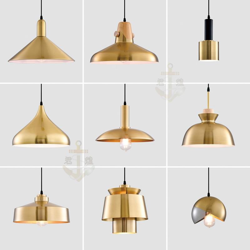 铜店色工风吧台灯金色艺铁床头商用火锅铺D006装饰餐业饮锅盖餐厅