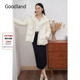 Goodland美地女装 盘扣羽绒服短款 2024年冬新款 鸭绒立领连帽新中式