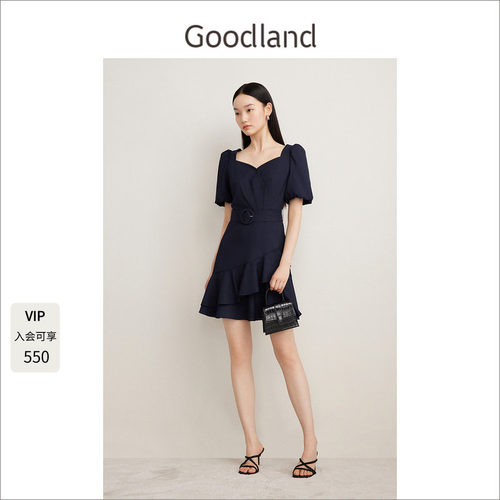 Goodland鱼尾收腰气质连衣裙