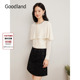 Goodland美地女装 上衣LC35106090 假两件针织衫 羊毛法式 斗篷开衫