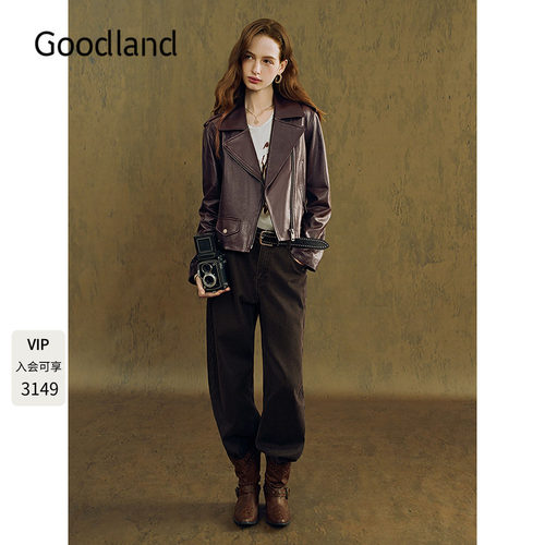 Goodland美地美拉德羊皮革机车皮衣2026秋季新款外套LC36309010