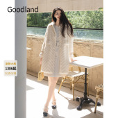 Goodland美地优雅环保仿皮草外套女毛毛外套LC64580030
