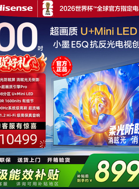 海信电视小墨E5Q 100英寸超画质U+MiniLED柔光防眩屏高刷4K巨幕