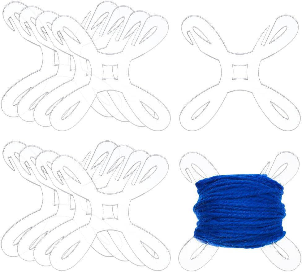 5pcs透明亚克力纱线线轴绕线机交叉缝合收纳器针织缝纫工具,居家布艺,线盒,淘宝优惠券,粉丝福利购,淘宝优惠卷