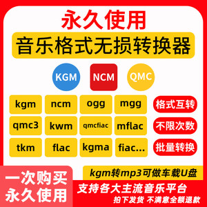 音乐格式转换kgm ncm ogg kwm mgg m4a flac转mp3音乐格式转换器